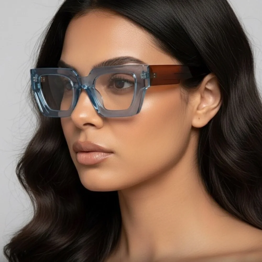 ✨ NEW Stylish Brown and Clear Glasses